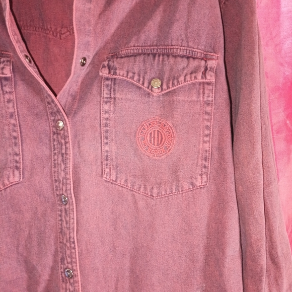 VINTAGE HARLEY DAVIDSON LADIES ACID WASH DENIM SIZE MEDIUM - Picture 4 of 7